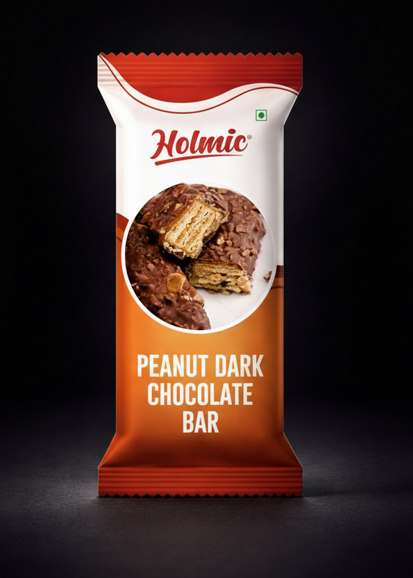 Holmic Peanut Dark Chocolate Bar (Pack of 6)